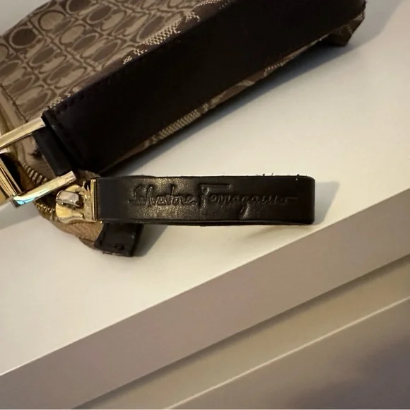 Salvatore Ferragamo Canvas/Leather Pochette Bag - Picture 3 of 5